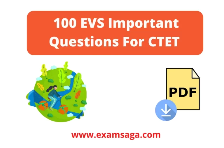 Ctet evs question for Ctet