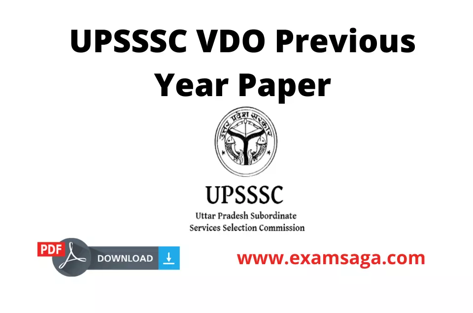 UPSSSC_VDO_Previous_Year_Paper