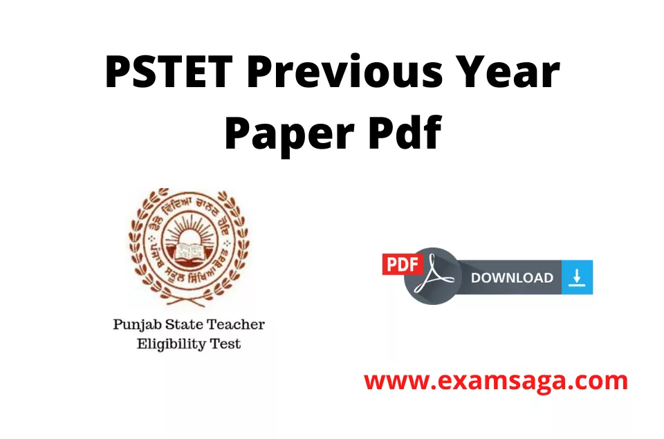 PSTET Previous Year Question Paper PDF