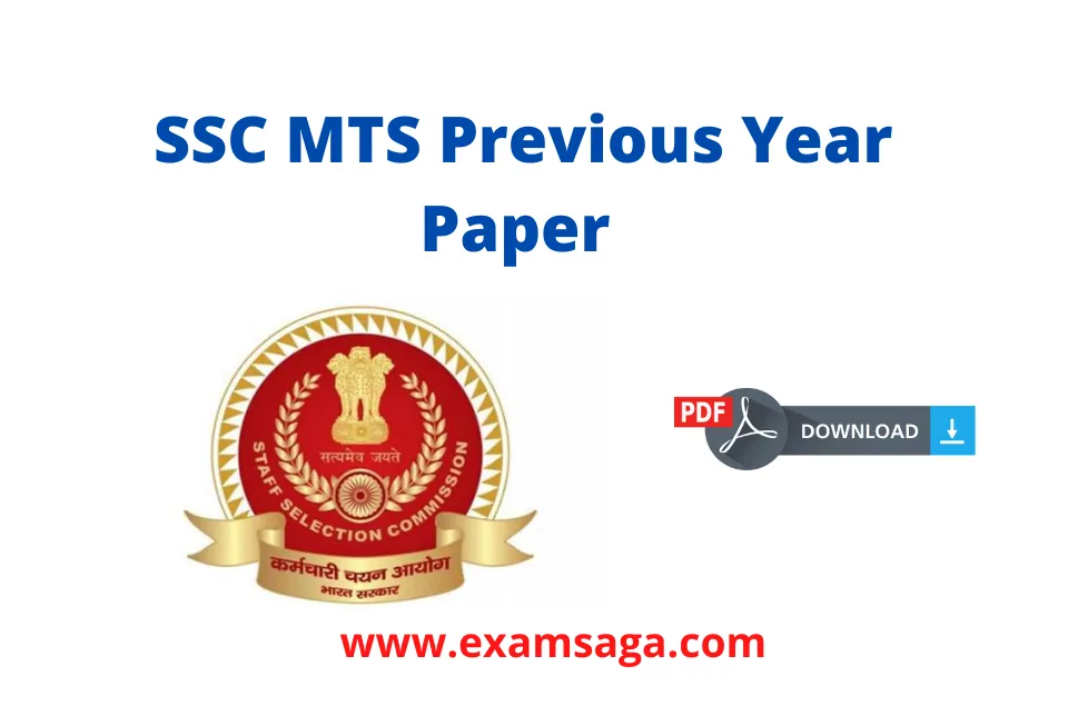 SSC MTS Previous Year Paper in Hindi PDF Download