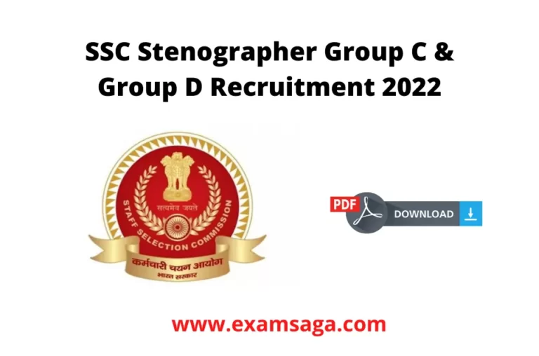 SSC STENOGRAPHER 2022