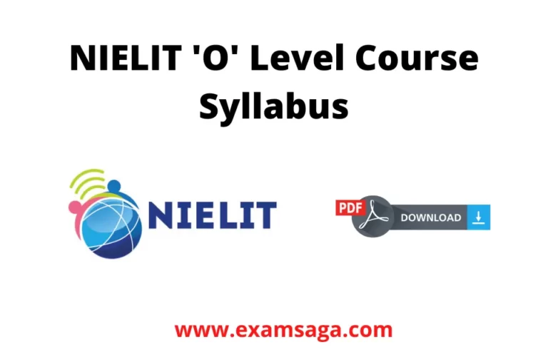 NIELIT O Level Syllabus