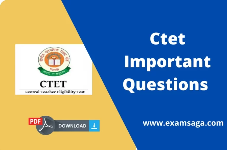 Ctet Important Questions Answer