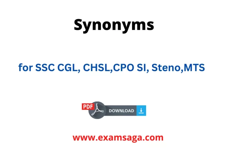 Synonyms for SSC CGL