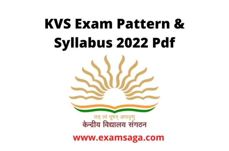 KVS PRT Exam Pattern