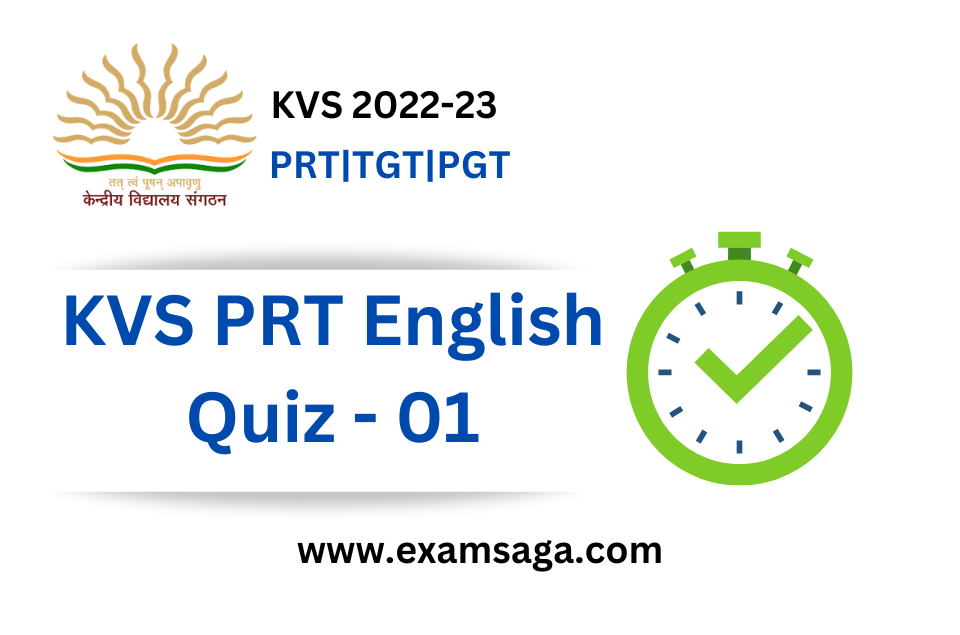 KVS PRT English Quiz - 01