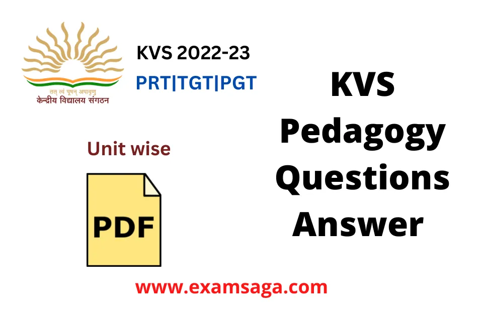 KVS Pedagogy Questions