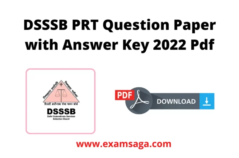 Dsssb prt previous year paper