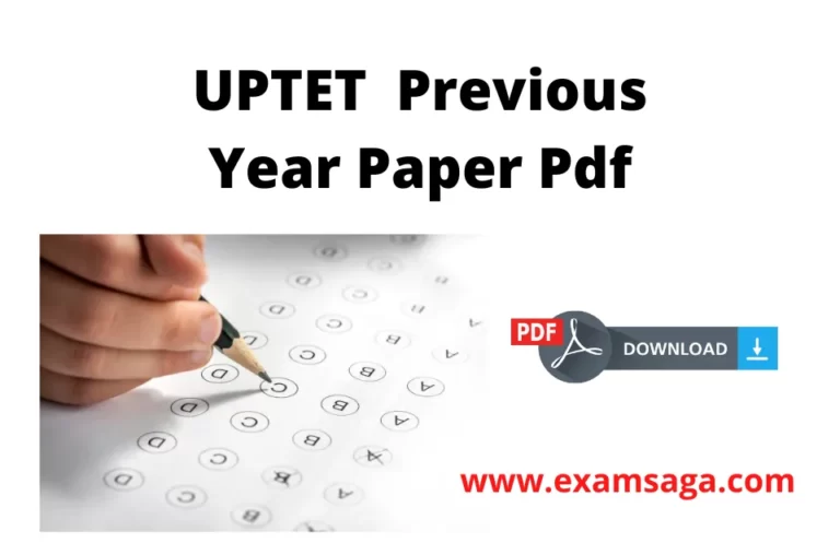 UPTET Previous Year Question Papers with Answers in Hindi PDF