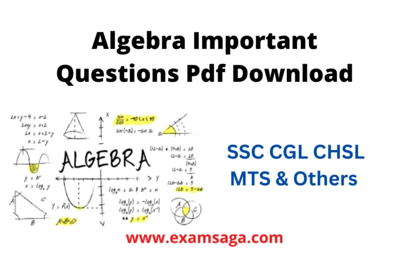 Algebra Important Questions Pdf Download