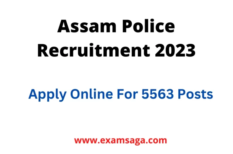 Assam Police Recruitment 2023