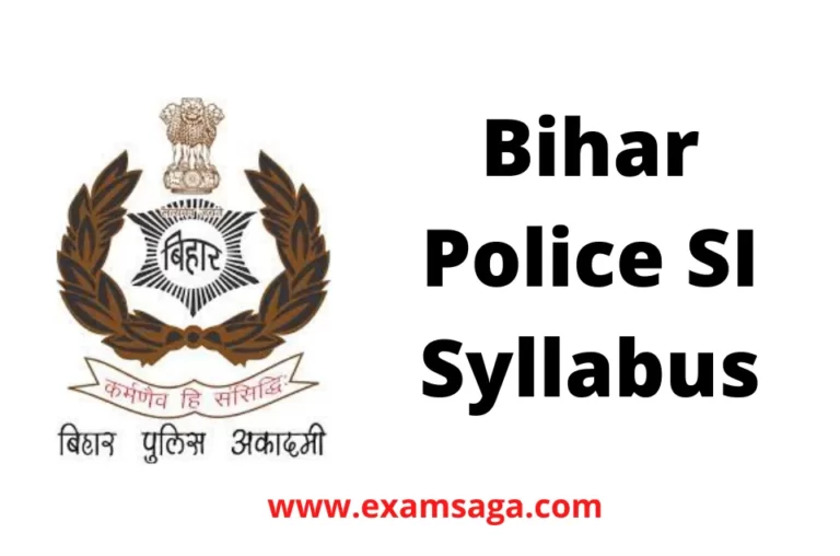 Bihar Police Sub Inspector SI syllabus