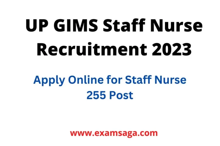 UP GIMS Staff Nurse Recruitment 2023