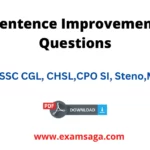 English Sentence Improvement Questions for SSC PDF free Download