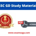 SSC GD Study Material PDF Download, Subjectwise Notes 2024