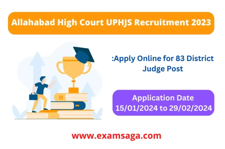 Allahabad High Court UPHJS Recruitment 2023