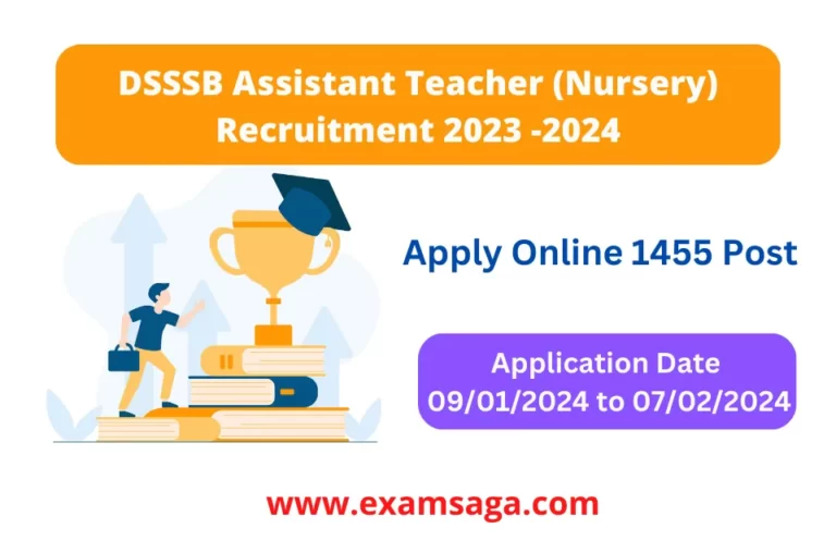 DSSSB Assistant Teacher Nursery 2024