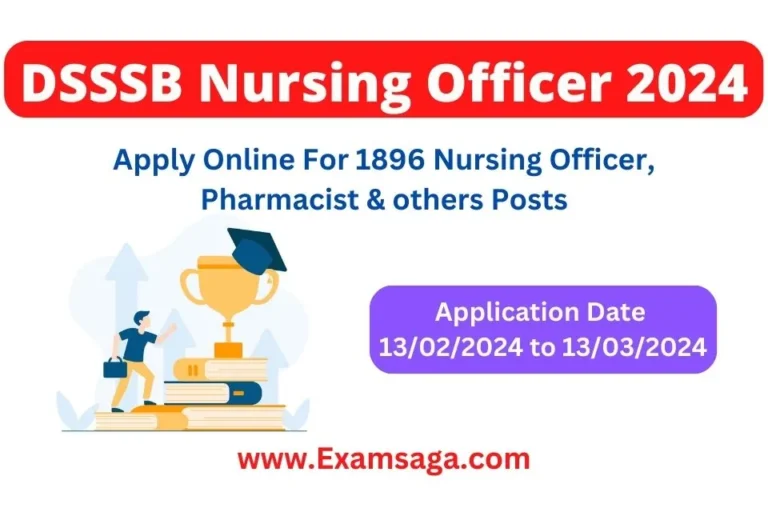 DSSSB Nursing Officer Recruitment 2024