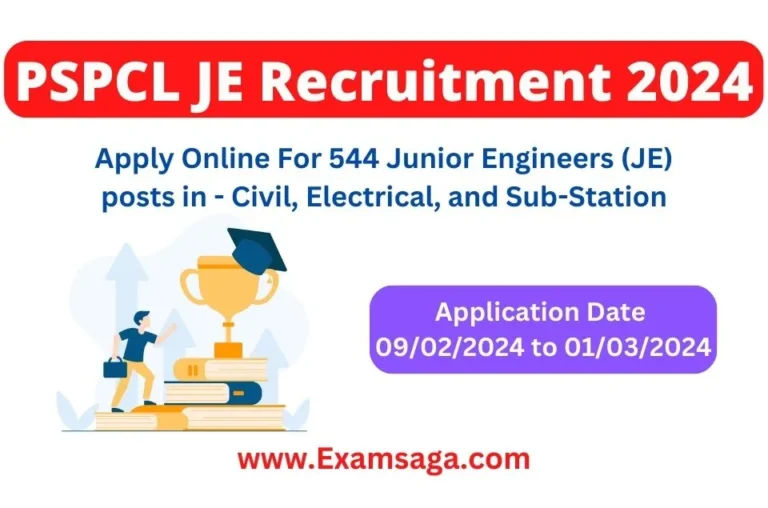 PSPCL JE Recruitment 2024